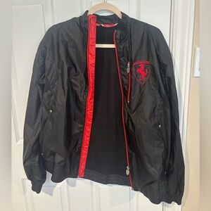 Ferrari Black and Red Bomber Jacket